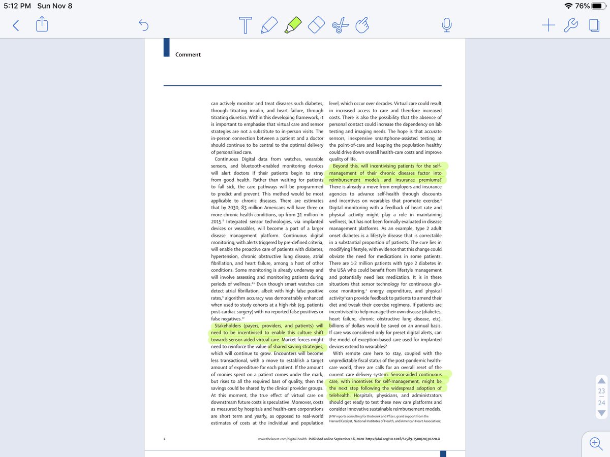Continuous or ‘exception based’ care needs to be the what we continue to strive for. #Sensor driven remote monitoring and # Telehealth coupled with engaging the patient in their own care is the way forward. # AI #EPeeps #cardiotwitter ⁦<a href="/jasonwasfy/">Jason H. Wasfy, M.D.</a>⁩ ⁦<a href="/meganzhao0505/">Megan Zhao</a>⁩