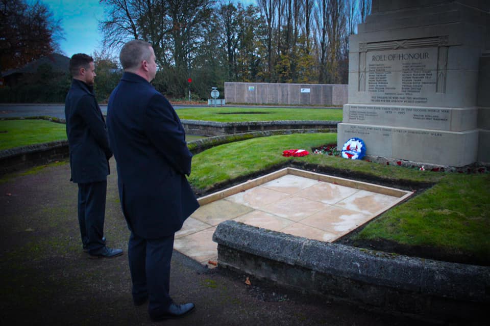 Remembrance Sunday is a time that the nation remembers those that paid the ultimate sacrifice in the service of the nation.  This year the lockdown prevents a large parade, however, at dawn, Plt Off Cooper and FS Hughes laid a wreath on behalf of the Sqn.
‘Lest We Forget’