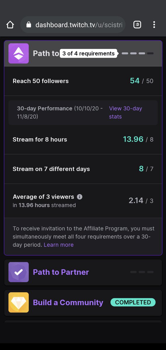 SciStrikeling's tweet photo. My path to affiliate 30 day average ends today π€¦ββοΈ so close. We'll start back over this week πͺ https://t.co/qwdsWNG4Xg
#PathToAffiliate #affiliate #twitch #streaming #streamer #gaming #gamer #scistrikeling #twitchcommunity #TwitchStreamers @Twitch @TwitchSIE https://t.co/W9GCuvYwIv