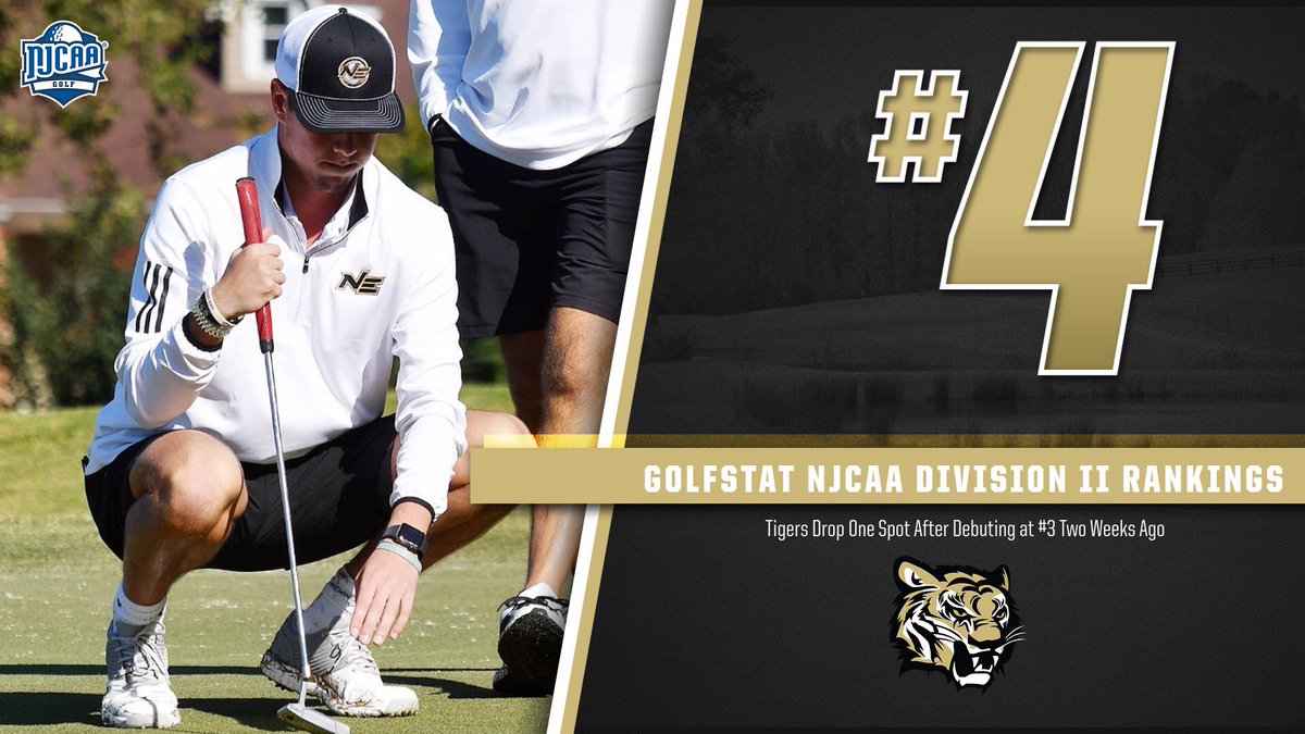 NEMCCTigers's tweet photo. GLF | @NETigerGolf1 wraps up a successful opening semester with a top 5️⃣ national ranking from @Golfstat!! #NEMCC posted 3️⃣ runner-up finishes with 1️⃣ tournament victory this fall! #TigerPower https://t.co/YnlFxts3T1