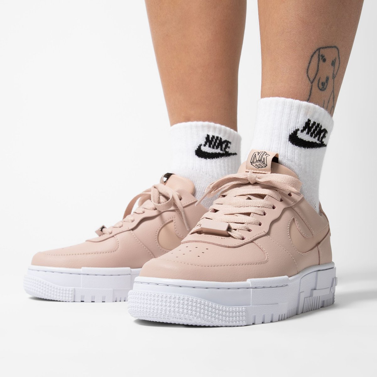 Nike Air Force 1 Pixel Grey Gold Chain Womens DC1160-100 - Fastsole
