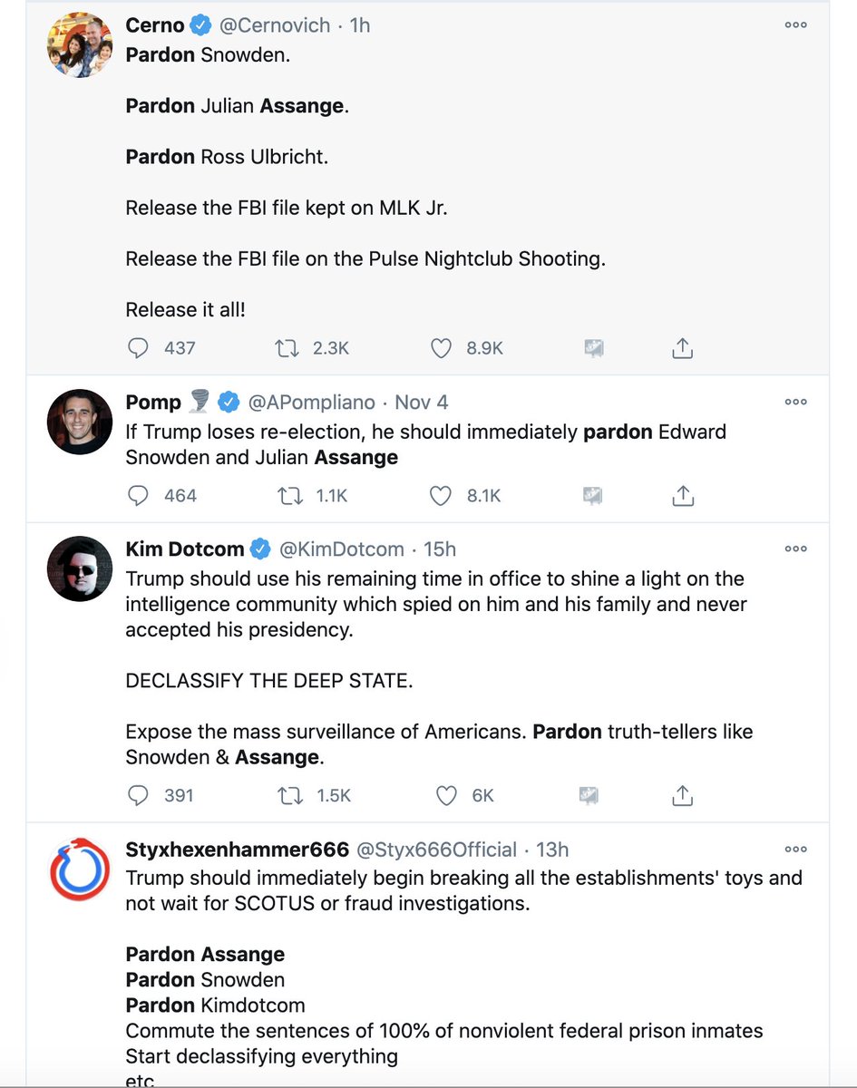 The delusion will never end!Trump is not anti-war nor anti-deep state. He's against the war mongers who don't like him. Pompeo, Doran, etc., are fine, and these people want Assange locked up.He'll need such allies for the next part of his life, centered around avoiding jail.