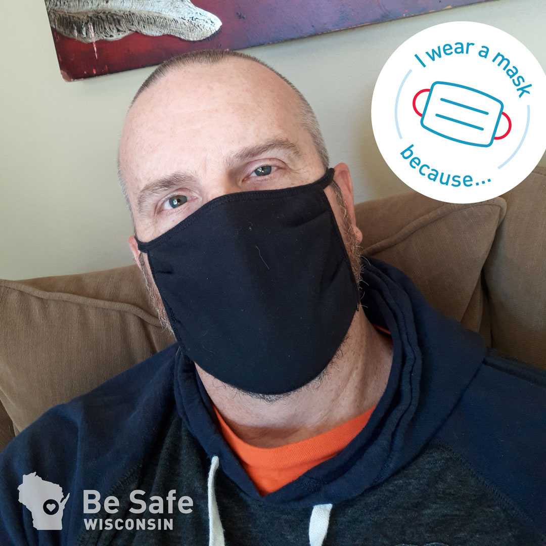 BeSafeWisconsin's tweet photo. "I wear a mask because it’s simple!" -- Todd, @BGCFoxValley staff member.
#WIWearAMask
#ForwardSafelyTogether
#BeSafeWisconsin https://t.co/85zxhiX3Pm