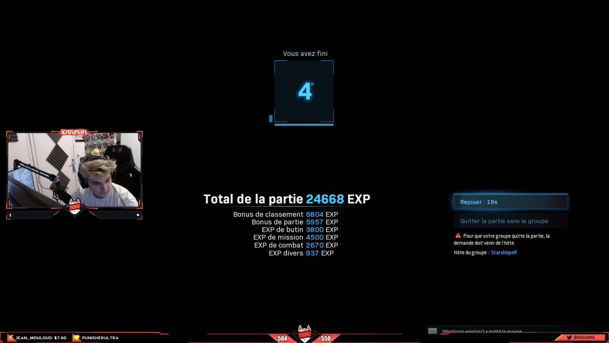 ApeXClanFR's tweet image. [#GFight — #TeamClutch] 

𝐏𝐚𝐫𝐭𝐢𝐞 𝟔 𝐬𝐮𝐫 𝟕

💥 Nombre de kills : 34 kills
🎖 Placement : TOP 4

Il reste une seule partie ! Let’s go @iFoLz93 @KiGuNiN1 @Punkill @StarshiipeR 💪

#ApeXTakeOver