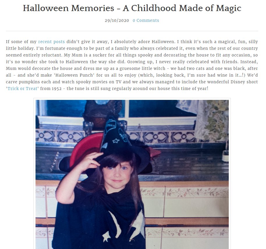 dreamsomehow's tweet photo. Halloween Memories - A Childhood of Magic! // Just incase you're not quite ready to say goodbye to Halloween yet! https://t.co/10nZqsBLmB #blogging #ukblogger #Bloggerstribe https://t.co/PueVyogWC0