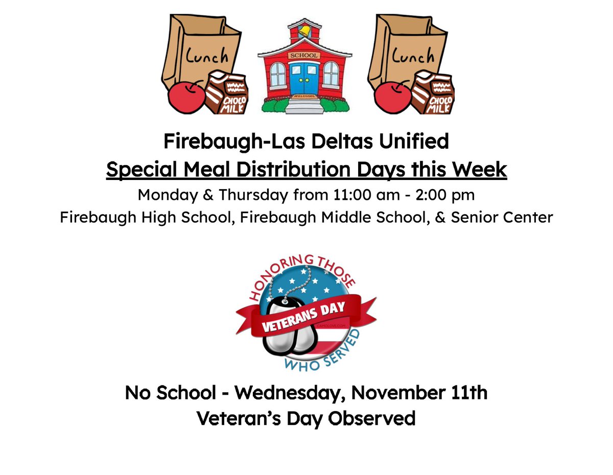millsinter's tweet image. Mills Hawks - we have a special meal distribution schedule this week and we do not have school on Wednesday as we Observe Veteran's Day.  A big thank you to all of our Veterans. #fldusd #millsinter #supfreitas