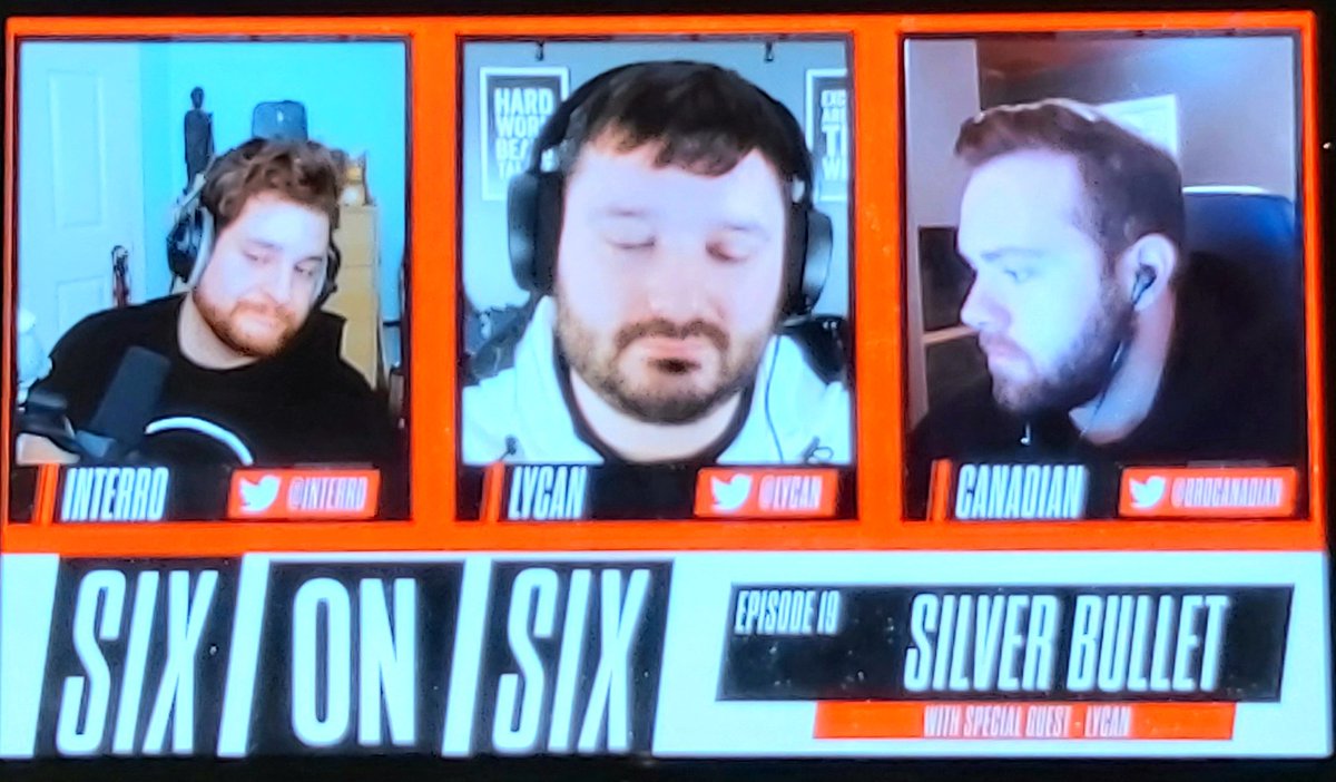 WJaroslawski's tweet photo. These 3 Guys in My Living Room not sure if it gets any better boys. #SixOnSix https://t.co/Uc52A6cAYy