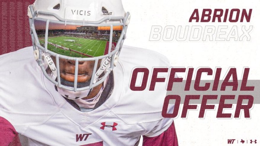 Abrion16's tweet photo. Blessed to have received my first offer from West Texas!🔥 @AustinMaroonFB @Coach_HunterH https://t.co/E81pS5YFhN