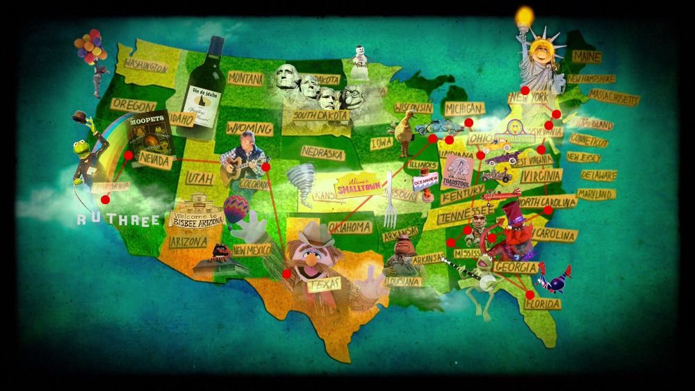 stuartboyd2012's tweet image. Does anyone know why the map of the USA in the muppets movies has two Arkansasss, one of which used to be Mississippi and Alabama is the new Mississippi? Is this some in joke I don’t know about? It seems especially odd since Jim Henson was born in Mississippi.