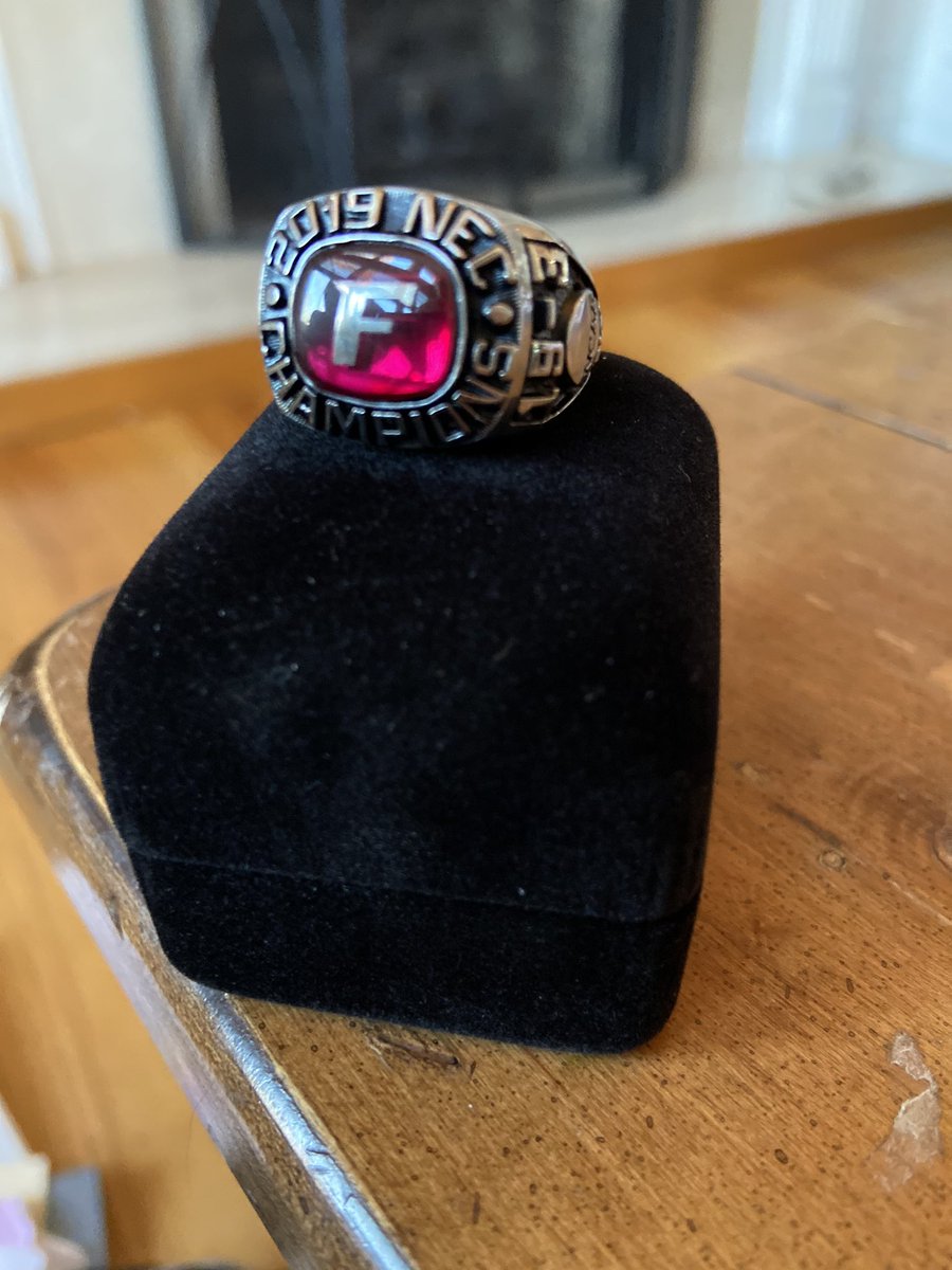 Stags_FH's tweet photo. What would have been Championship Sunday was the perfect time to open up our ring boxes from the 2020 season. Special thanks to @jj.duke21 for being our Zoom Master of Ceremonies and the rest of our support staff who played an important role in our 19-3 season. https://t.co/WWFm1ZauuU