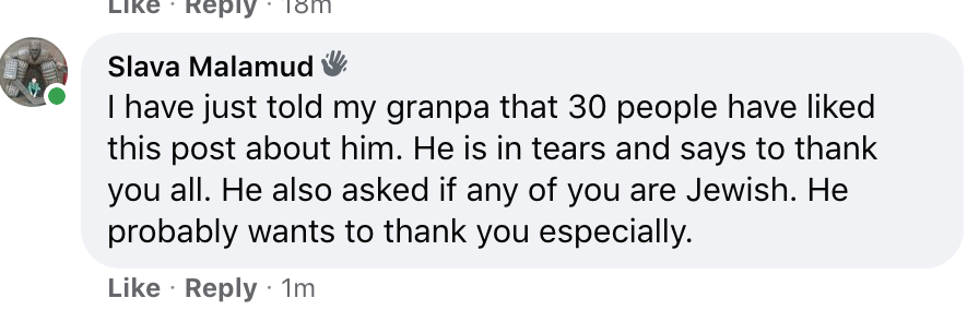 The grandpa thread needs to be put out of its misery. Way too many people are genuinely moved by it. I hope this is an appropriate tour de force.