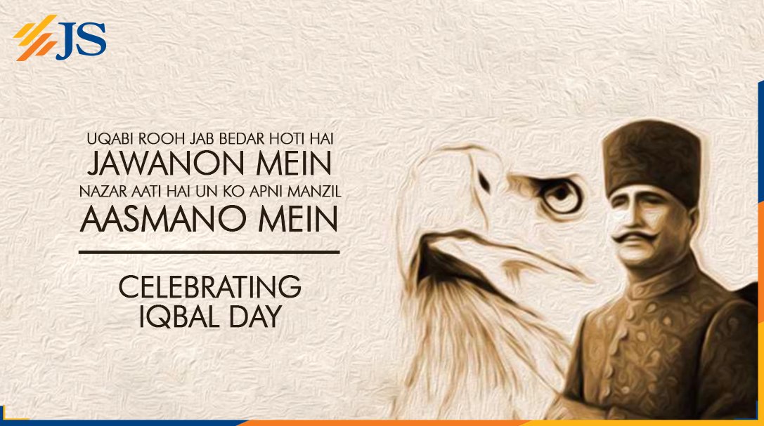 JSGroupCo's tweet photo. Allama Muhammad Iqbal inspired the people of his time and put all his efforts to make his dream a reality. We pay tribute to our hero and vow to contribute to the development of our beloved nation. 
#JS #JSGroup #IqbalDay https://t.co/9I5tLt35ov