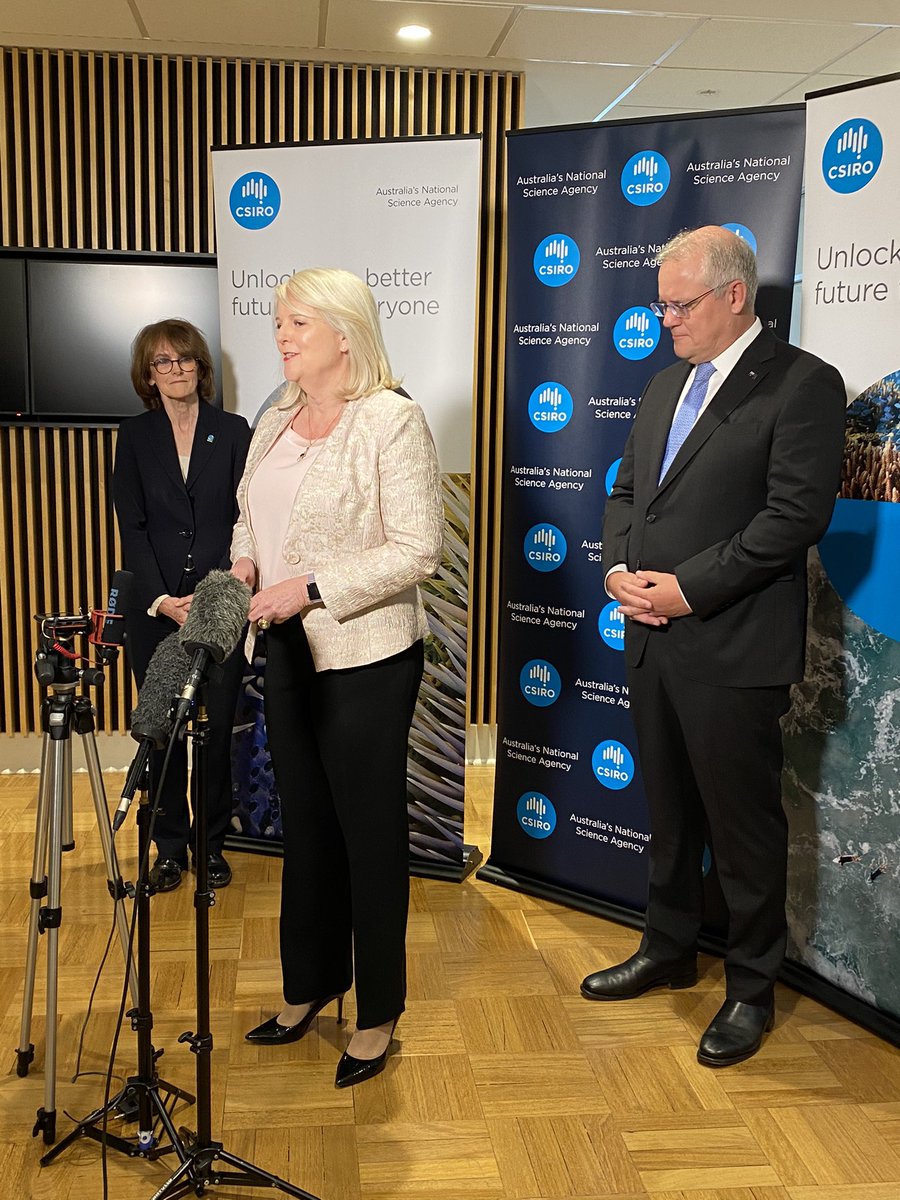 karenandrewsmp's tweet photo. Dr Cathy Foley is a highly accomplished physicist with an undeniable passion for science. It was a pleasure to join PM @ScottMorrisonMP in announcing @DrCathyFoley as Australia’s next Chief Scientist, continuing the important work of Dr Alan Finkel when his term ends in December. https://t.co/58ZGRZmB7L