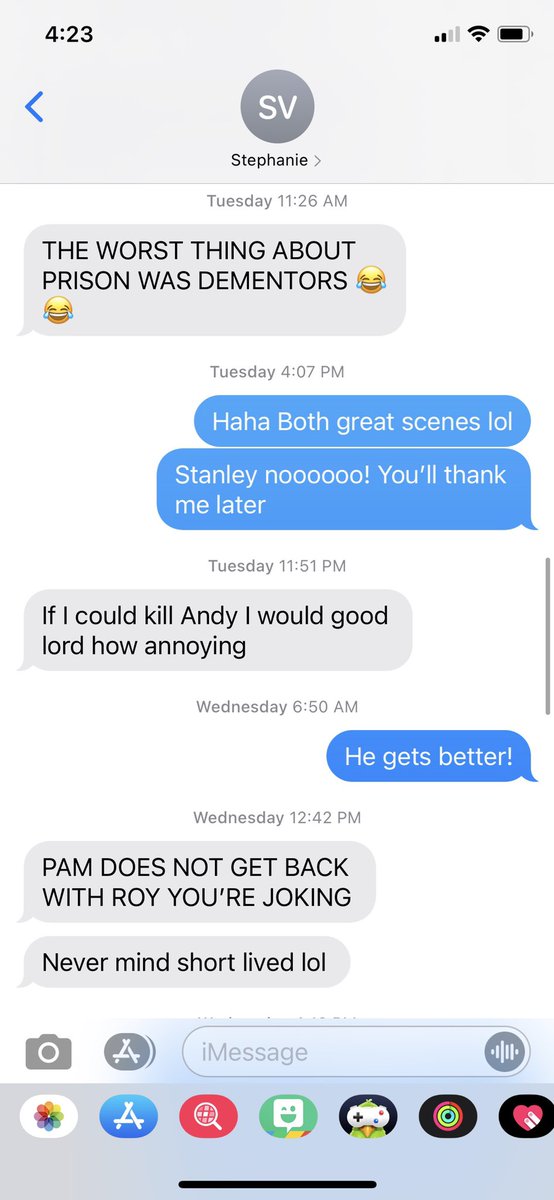 ItsTayy_Tay's tweet photo. My friend is finally watching The Office for the first time and I get texts like this on the daily. https://t.co/6drHV1gB29