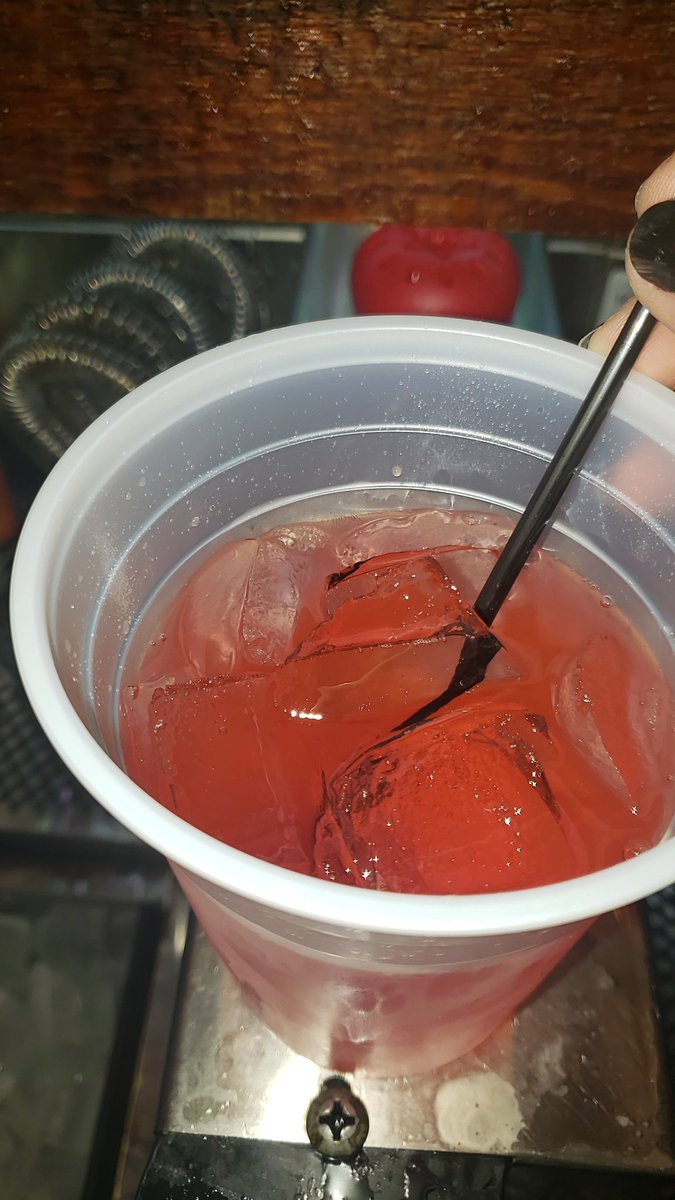 Lil Shirley temple action up in hereAlways a favorite because I fucking LOVE cherries, man.But I ELEVATED this one by muddling some cherries with it also so 11/10