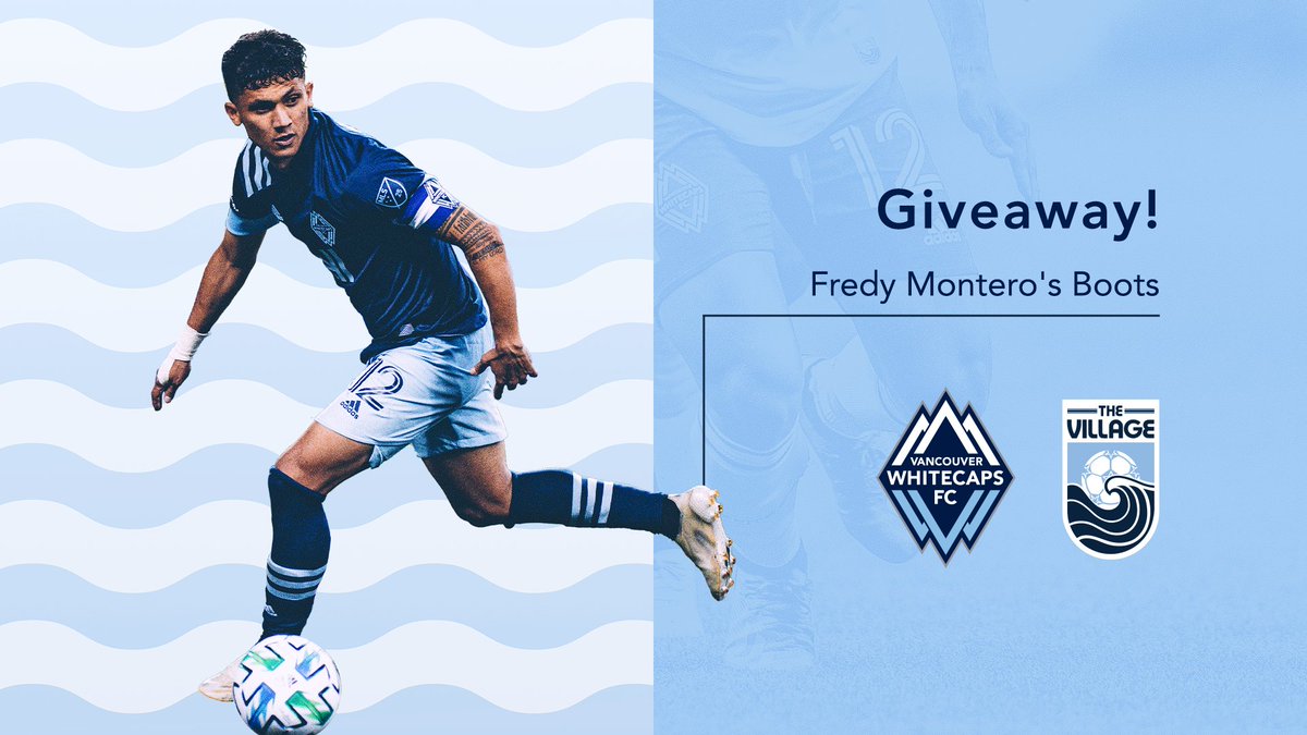 WhitecapsFC's tweet photo. Our second giveaway of the afternoon... 

A gift from the man making his 200th @MLS regular season appearance today 🎁

RT 🔄 to win a pair of game-worn boots from @_fredymontero!

#VWFC #ItTakesAVillage https://t.co/DCsHjrOnVn