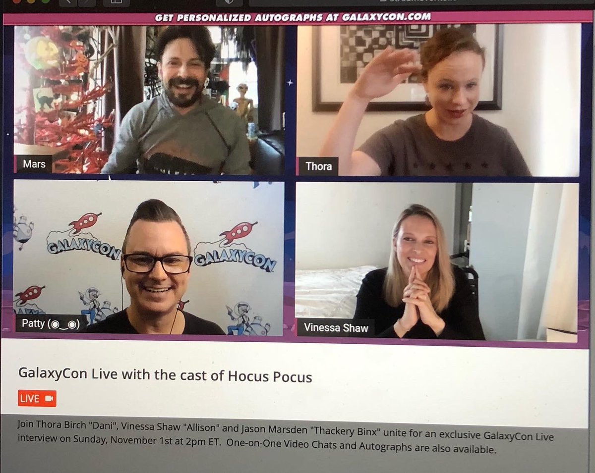 I017597's tweet photo. @galaxyconlive #galaxycon #qanda #memories #HocusPocus @1107miss @VinessaShaw #halloweenmovie https://t.co/8vGqMkQVsv