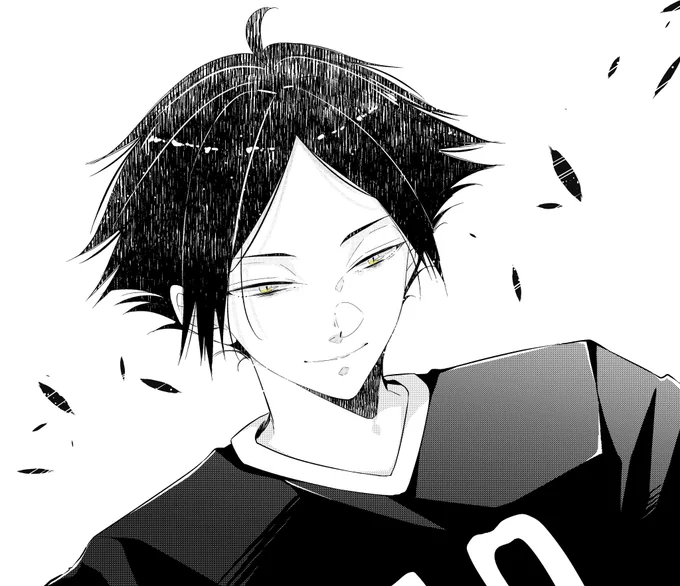 今期のハイキュー‼やっと見始めた記念の角名倫太郎くんらくがき🙌 