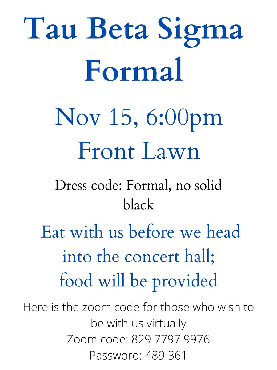 Our formal is next Sunday! We are excited to see you there!