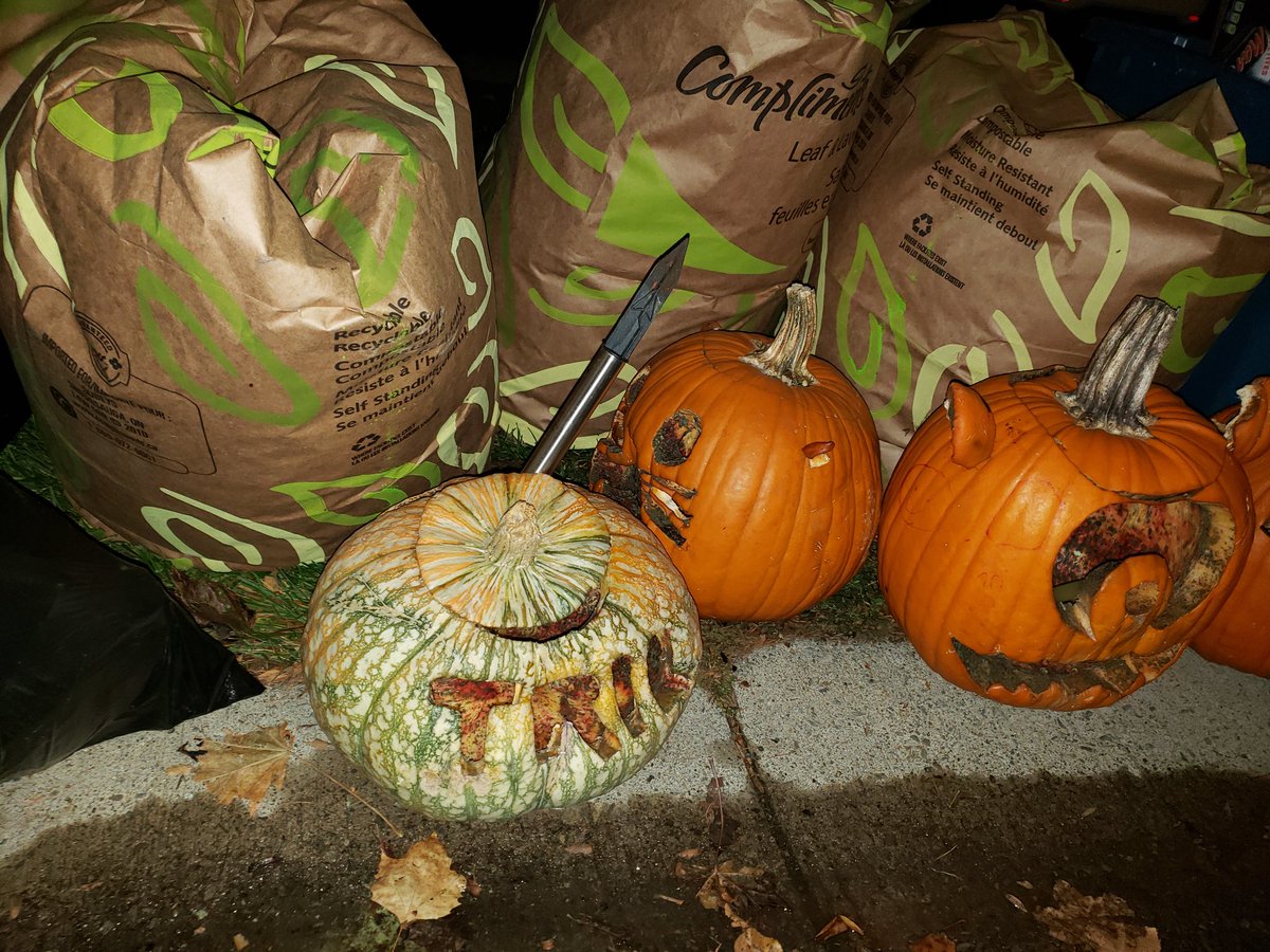 pawcio2009's tweet image. Halloween over, hate to do this but I must. #garbageday