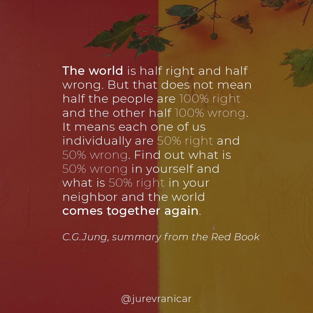 jurevranicar's tweet photo. How the world comes together?

#MotivationalQuotes #inspiration #cgjung #analyticalpsychology #wholeness #world #gratitude https://t.co/XNeCbCcN0E
