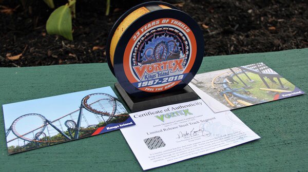 KingsIslandPR's tweet photo. Vortex fans, mark your calendar! A limited number of track slices from the retired attraction will be made available online. BLOG: https://t.co/KAoEl6wckv #KingsIsland https://t.co/YGCwJFC9Ue