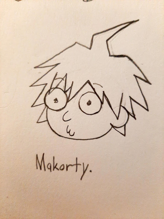 whateverfrog's tweet photo. Here are some Danganronpa doodles I made. No, I won't explain myself. :-) https://t.co/PdJ2ghrRfj