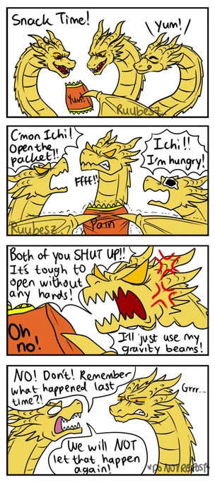 Sometimes... I really do feel sorry Ghidorah
Well... almost sorry... (1/2)
#Godzilla #ゴジラ 