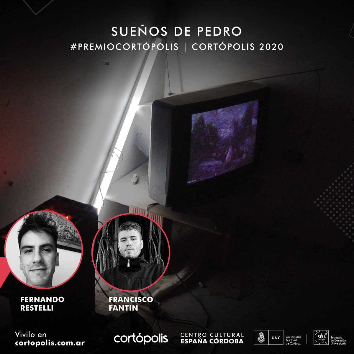 cortopolis's tweet photo. Felicidades a "Sueños de Pedro" de Fernando Restelli y Francisco Fantín por ser elegido el Mejor Cortometraje en Competencia de la Muestra Competitiva de Cortópolis 2020 IX Festival Latinoamericano de Cortometrajes. 🎥

👏👏👏👏👏👏

#premios #cortopolis #festival #argentina https://t.co/W94kTST60G