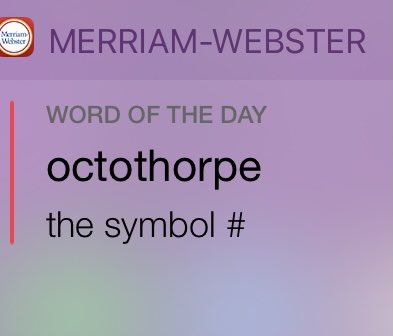 KelliBlackwood's tweet image. 😳Never calling this a hashtag or pound sign ever again! #octothorpe