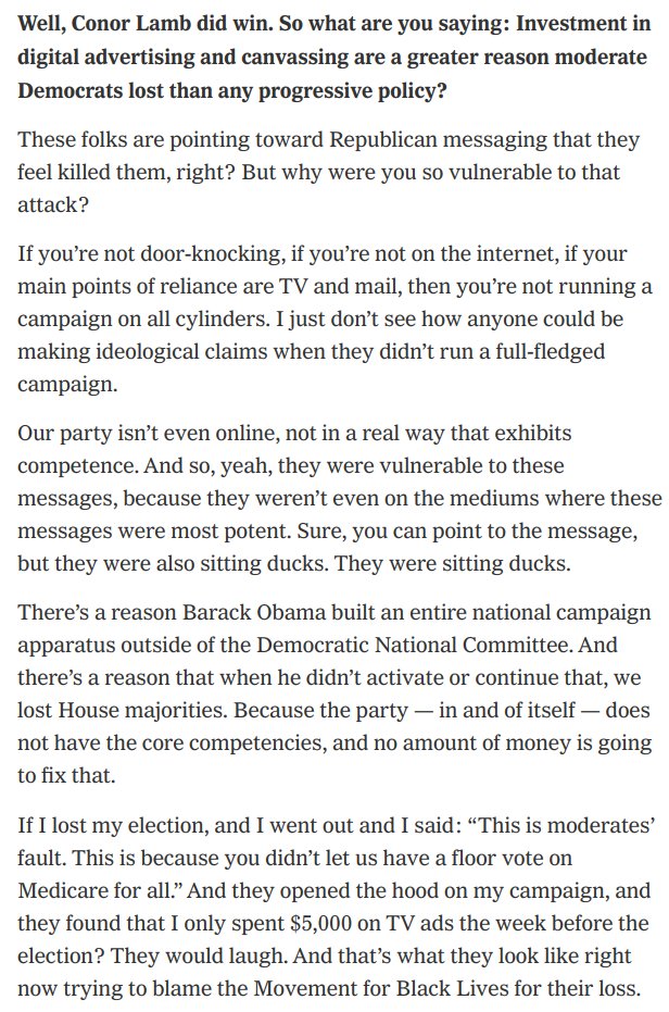 Nationally, the party discourages primaries. Locally, the party discourages primaries. Instead of investment in modern digital infrastructure, honing campaign skills & ideas, prioritizing door knocking, the Dem Party at all levels defaults to keeping incumbents in power.