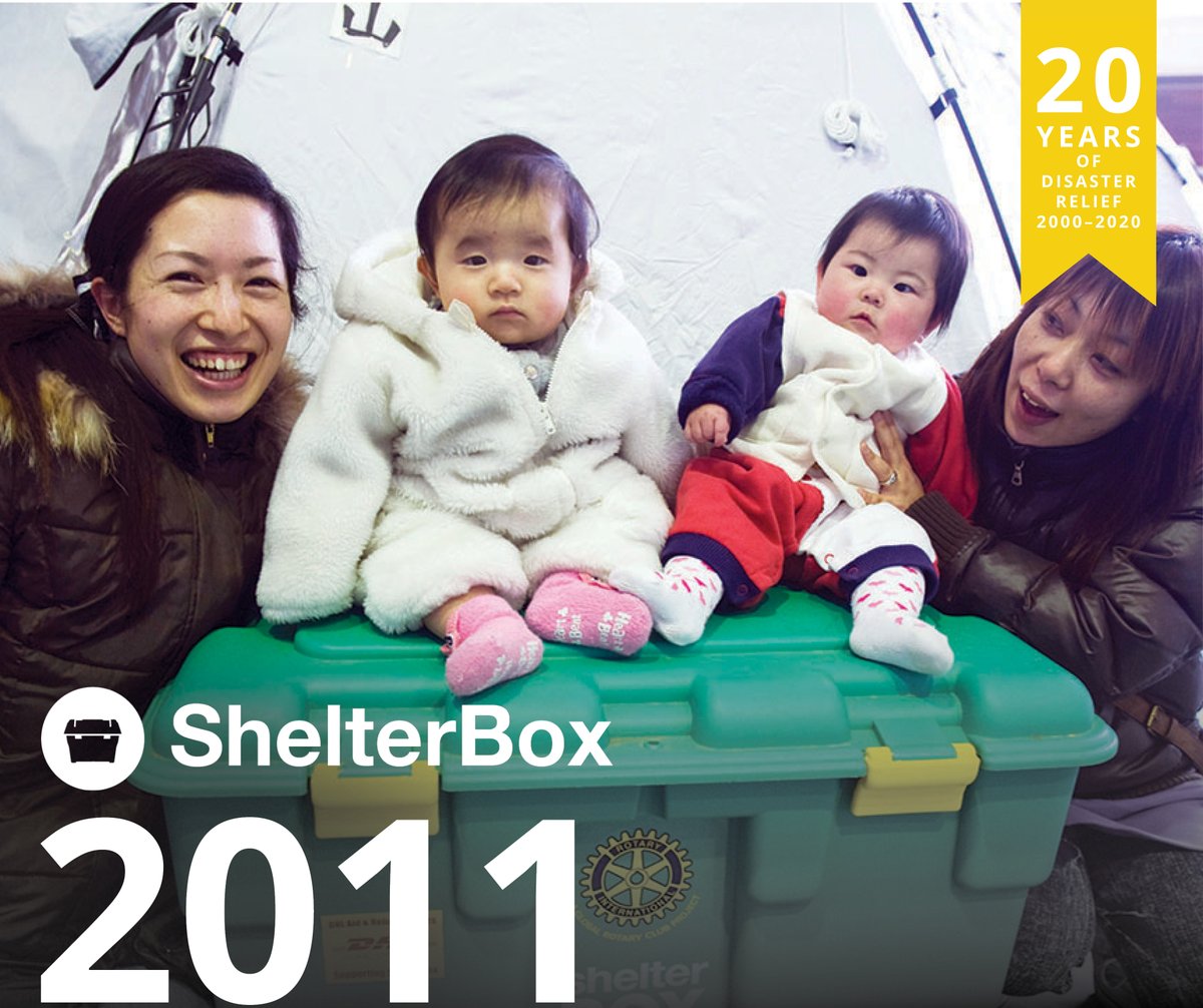 shelterboxusa's tweet photo. Celebrating 20 Years of ShelterBox: 2011

Over 500,000 people are displaced by Tohoku earthquake and tsunami in Japan. ShelterBox provides families with shelter and winter clothing.🧥

Hear more stories of impact at our annual benefit Nov. 12th, 8 PM ET.👉https://t.co/EUyijigsPK https://t.co/7Z7y9ZlYq8