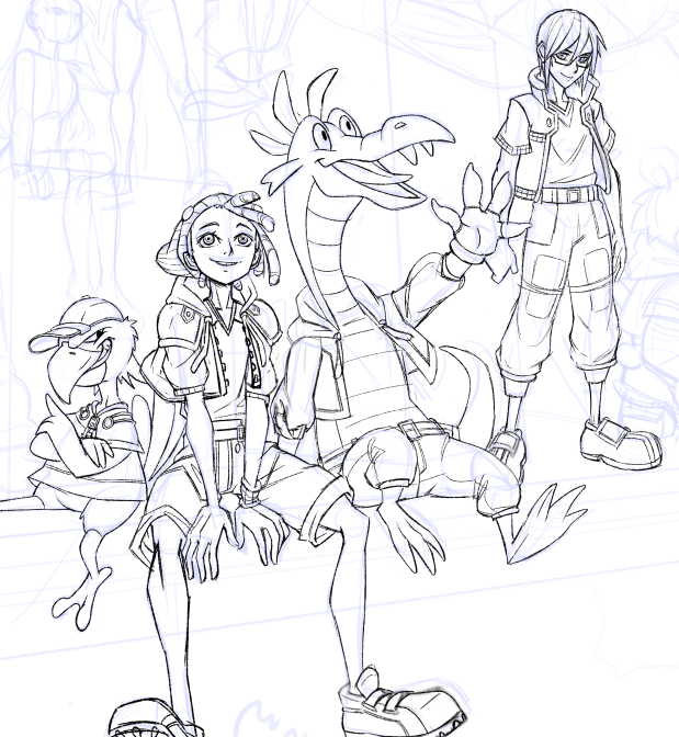 Drawing my friends as our own Kingdom Hearts cast! ?? 