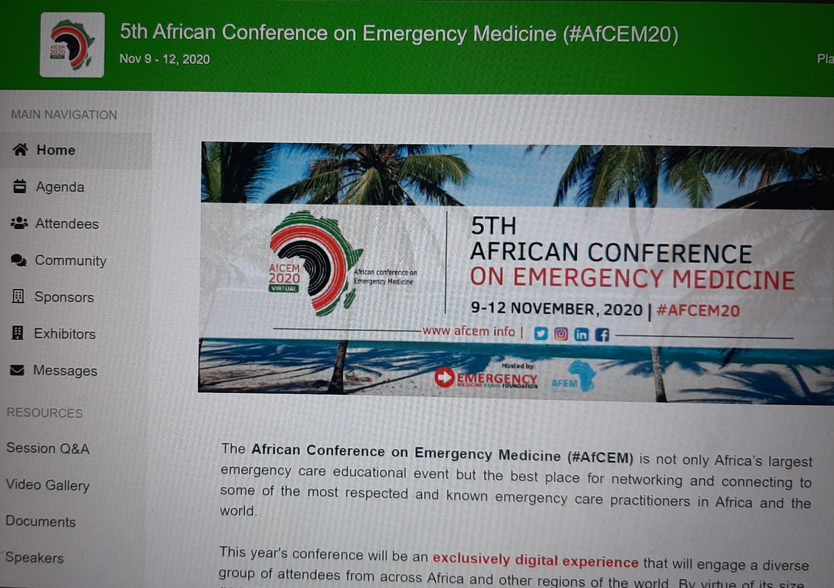 Daniel Mutinda (@mutindadaniel4) on Twitter photo Excited to join the 5th <a href="/AfCEM20/">#AfCEM20 - 9-12 November 2020</a> to discuss matters emergency medical care in Africa. Excited to join the 5th <a href="/AfCEM20/">#AfCEM20 - 9-12 November 2020</a> to discuss matters emergency medical care in Africa.