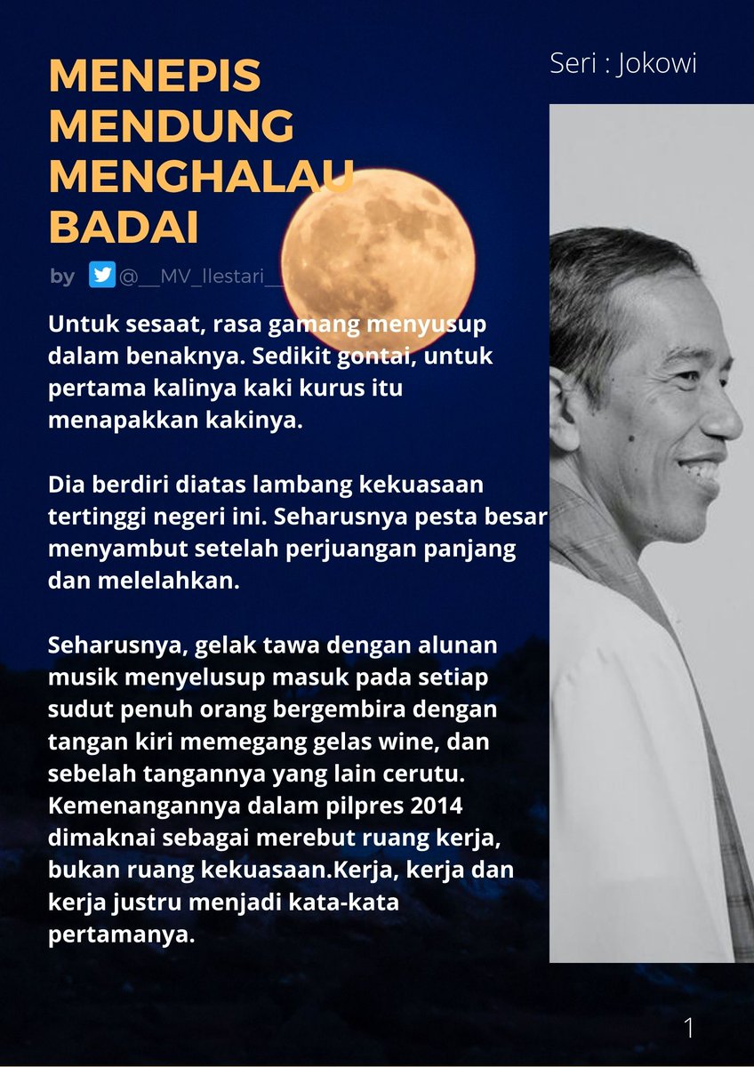 MENEPIS MENDUNG MENGHALAU BADAI...Seri:  @jokowi ....Boleh ga minta bantu RT, agar dapat mencapai banyak pembaca....GOD BLESS INDONESIA