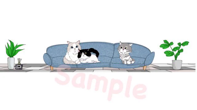 ご依頼で描かせていただいたnoteのヘッダーとそれぞれの猫ちゃんたちです。普段は男の子描くのが主ですが、こういった絵も描きます。#絵描きさんと繫がりたい #猫 #イラスト 