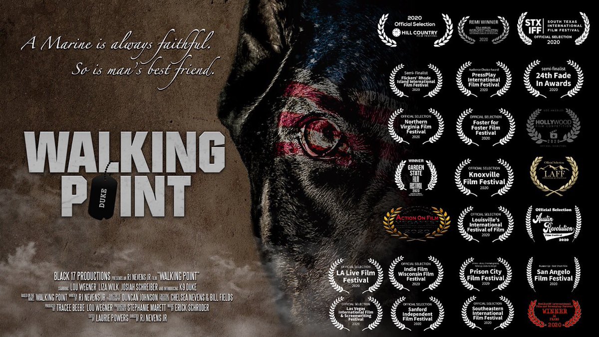 WALKINGPOINTUSA's tweet photo. Excited to announce our WWII short film won Best Historical Drama at the LA Live Film Festival!  Thank you for the west coast love.  #lalivefilmfestival @BIGHOUSELA @ProjectK9Hero @PacWarMuseum #wwii #alwaysfaithful #mansbestfriend #victory #2020Election https://t.co/vpXbvGApt6