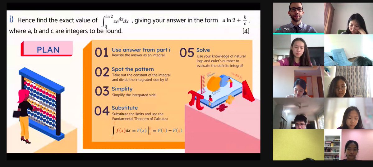 ISPMaths's tweet image. Y11 Add. Maths students presenting their exam solutions. Logical, considered and well presented integration worked solutions. Well done!