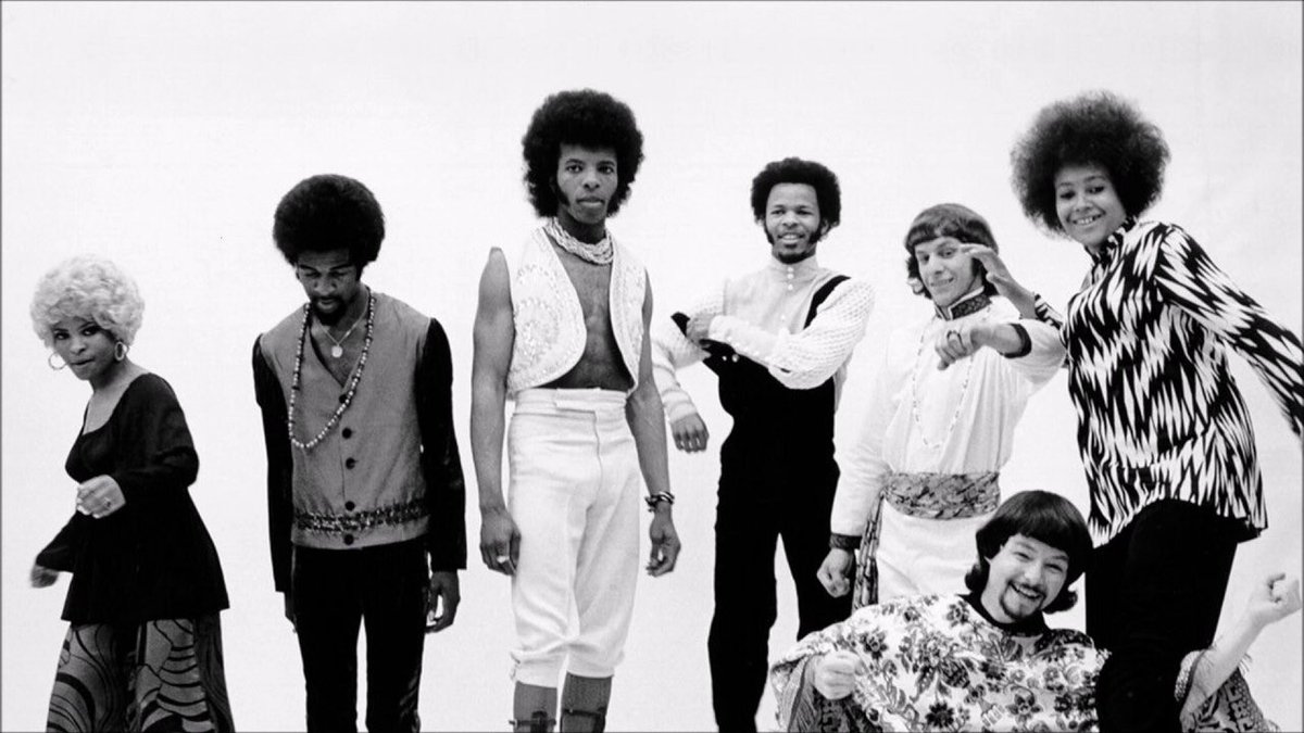 the family band soon moved to the los angeles area sometime in 1969.. this is where sly began to develop substance abuse issues. he began to use drugs such as PCP and cocaine. (pictured below is sly and the family stone sometime in 1969)
