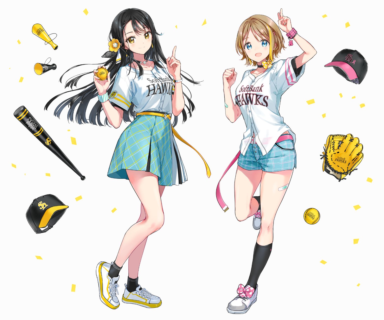 Tiv 新刊通販中 改めまして 福岡ソフトバンクホークスvtuber 鷹観音海 Hawks Takamine と 有鷹ひな Hawks Aritaka のキャラクターデザインを担当いたしました 本日の試合開始前にデビューします 応援よろしくお願いします T Co