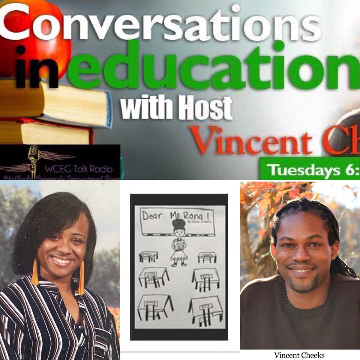 the_gospeldiva's tweet image. It’s that time again for @Convoseducation WCEGtalkradio.com host Vincent Cheeks &amp;amp; guest Kierra Harris - Educator/Author on Tue Nov 10th @ 3:30pm. 
#WCEGNetwork 
@WCEGTALKRADIO
LyvRadio.com/WCEG
@givinuthebiz1
@wceg_andbeyond
#educationnation 
#chiefempowermentofficer