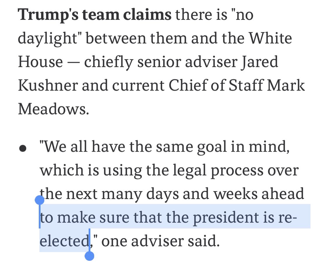 Also, the goal isn’t to investigate their claims or to “get to the bottom of” something, it’s to keep Trump in power however they can.  https://www.axios.com/trump-legal-strategy-fraud-45ab43eb-c5bd-4710-a227-0dceacebb511.html