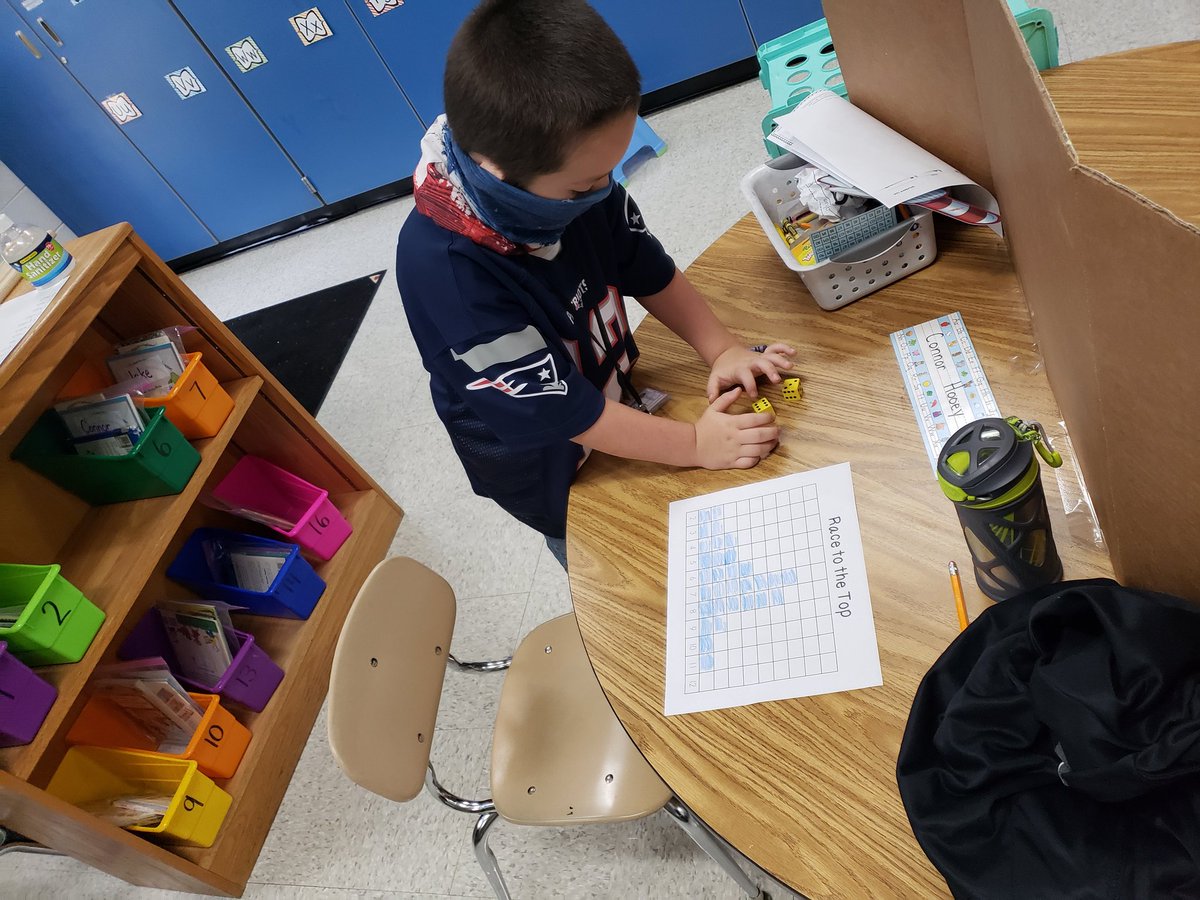 BridgettFox17's tweet photo. First graders working hard on addition facts using dice!! #nobeariers #ALLIN @claremont_elem https://t.co/qiR9fm32X9