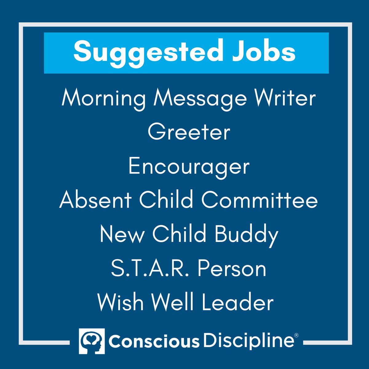 ConsciousD's tweet photo. Here's some suggestions on getting started in creating classroom jobs. To learn more about classroom jobs, check out these video examples as part of Shubert's School, a free resource on our website here: https://t.co/8tZ4zMgPLk #iHeartCD https://t.co/QqHxkLKLcF