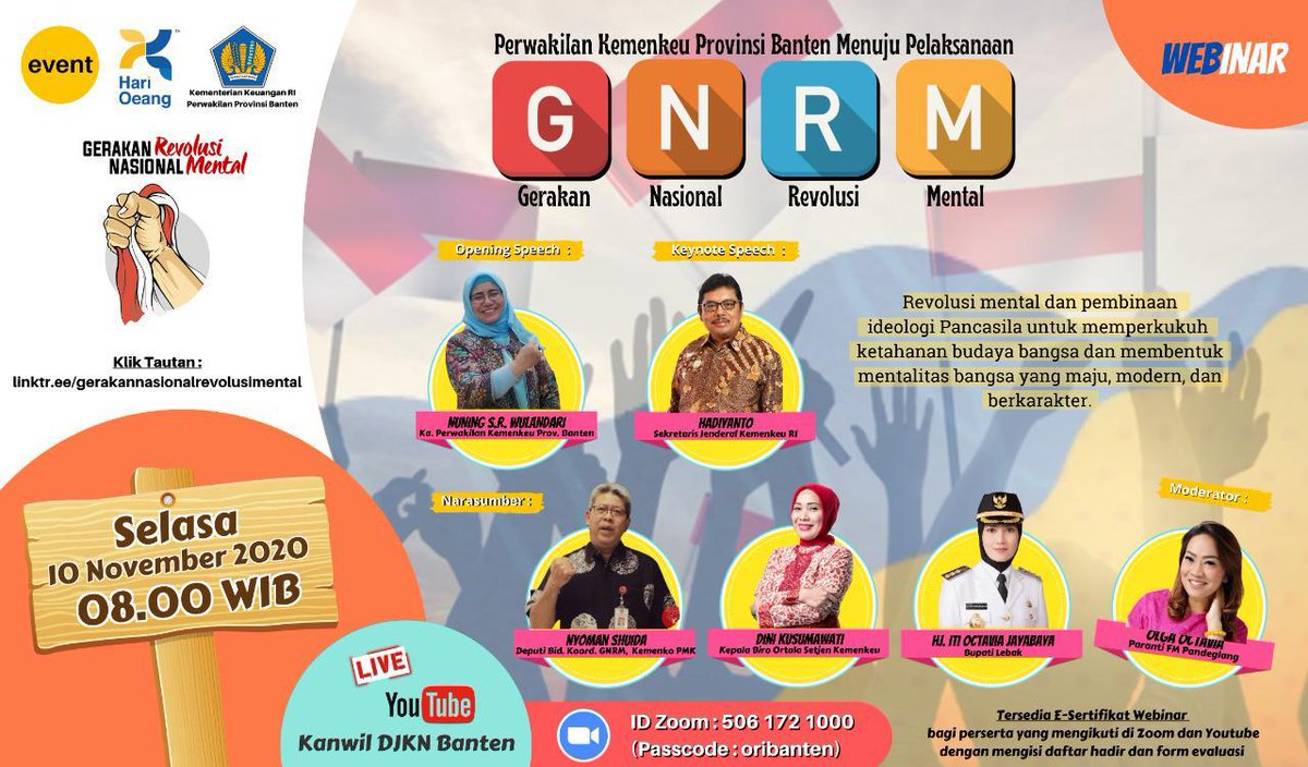 lebakkab's tweet photo. Webinar gerakan revolusi nasional mental (GNRM)
#visitlebak
#lebakunique
#bekerjadenganhati
#terbukaitukeren
#GNRM https://t.co/UiuasfOrV2