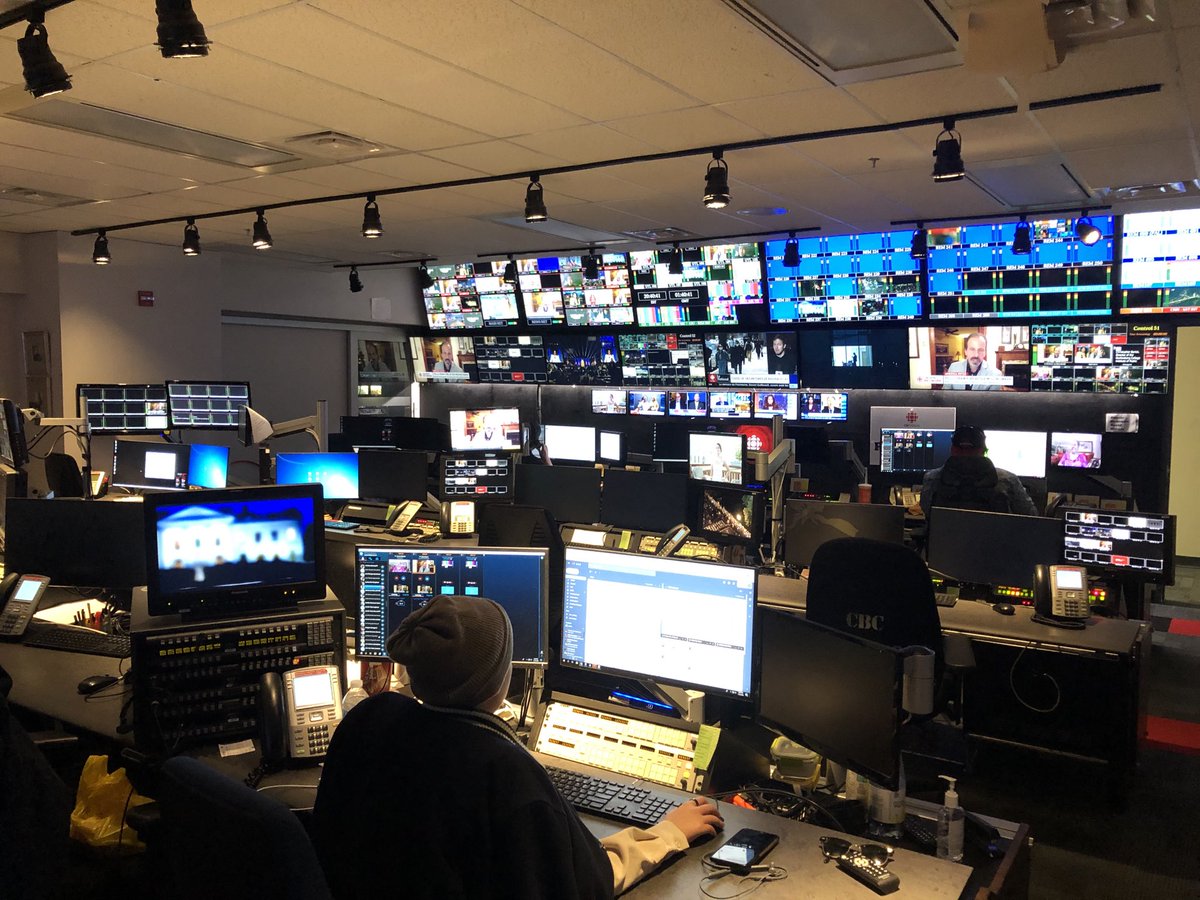 ianhanomansing's tweet photo. Besides working in one of coolest places in our newsroom, the men and women of the Resources desk have been among the hidden stars of the last week. Every image and sound from all of our live remotes have come through here, flawlessly. Next up: tonight’s National. https://t.co/5Dv3HCrszn