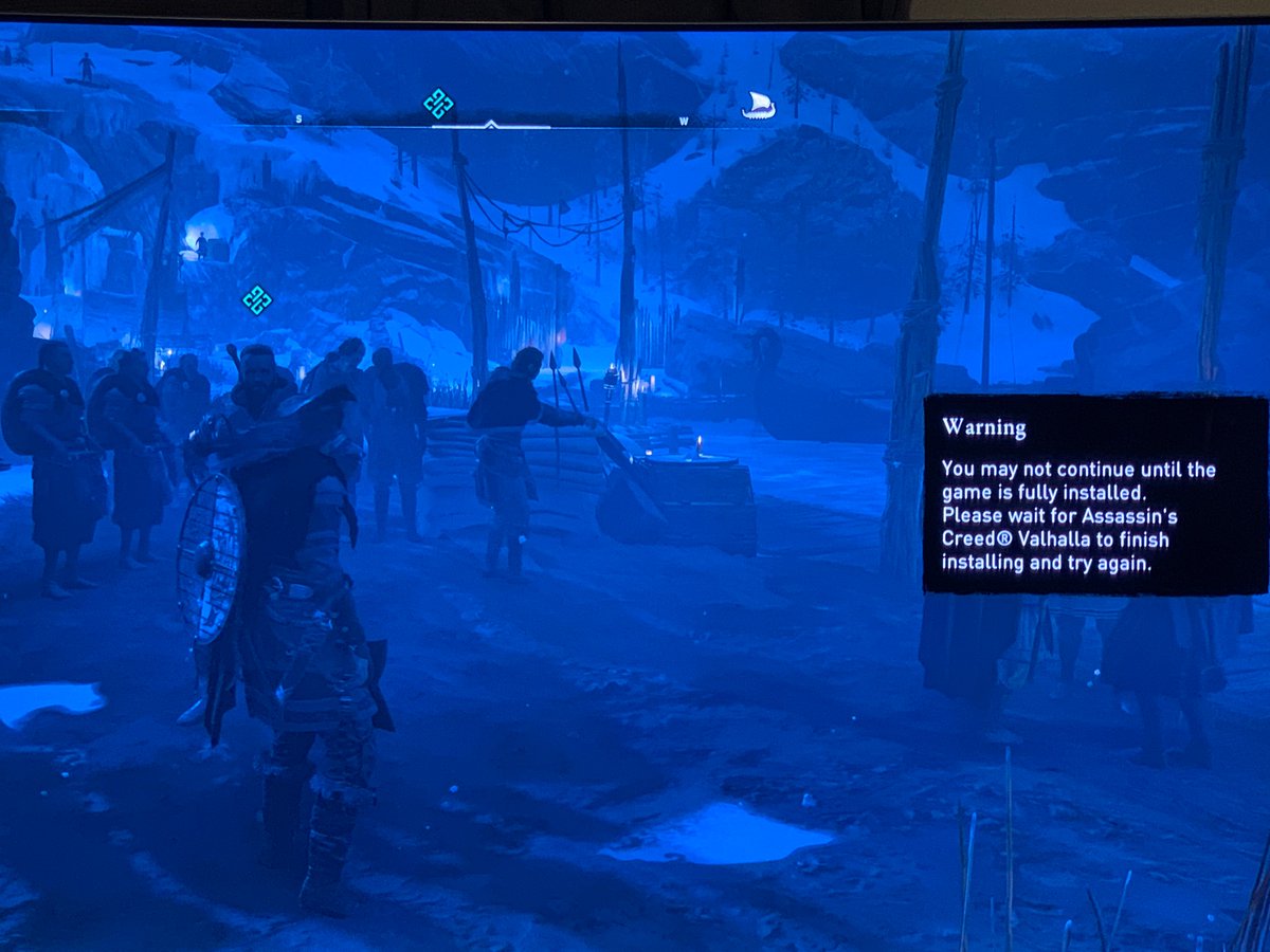 MrManakan's tweet photo. @IGN is AC Valhalla broken for your reviewers like it is for me?Cant leave starting area because game is“installing”which is weird because its fully installed+8hours letting PS4 sit.Make note of this in your review people who have gotten early are having this issue. Check reddit https://t.co/Oabjuu5Snk
