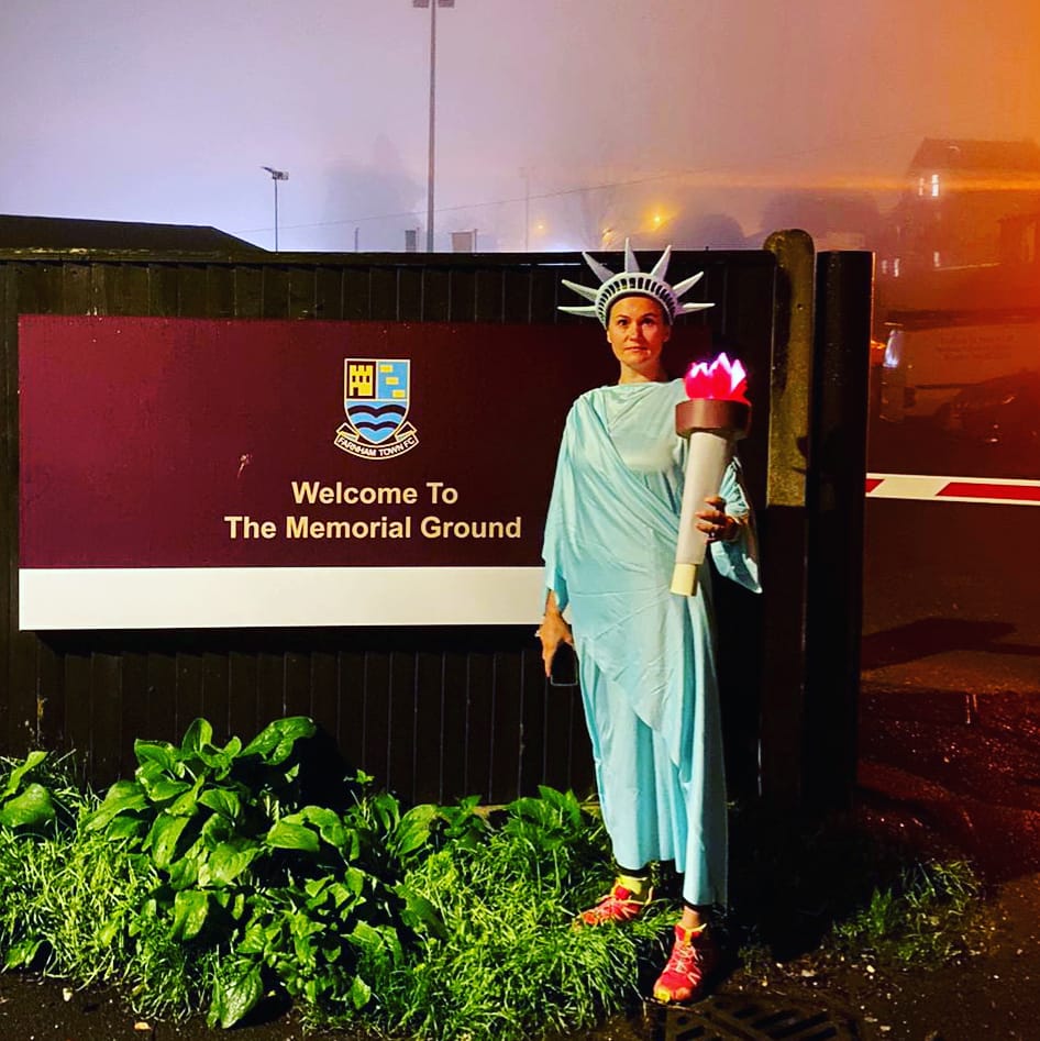 We have take off!! The challenge has begun! We are off to New York City....3,405 miles in 4 weeks raising money for <a href="/PoppyLegion/">Royal British Legion</a> please support us! #FTRC2NYC #FTRC #challenge #lockdown #farnham #lovefarnham #ukrunchat