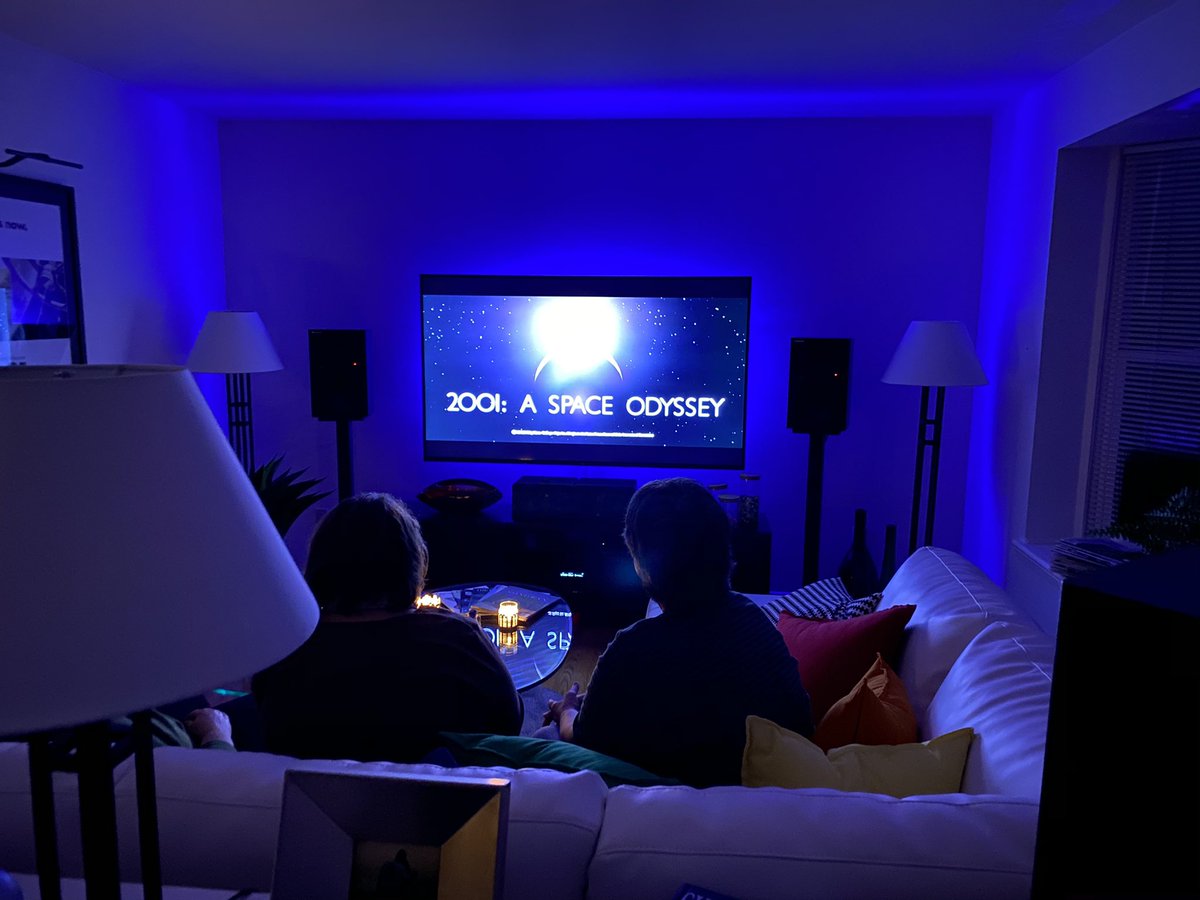 ninatamburello5's tweet photo. Watching 2001 in preparation for @AITAF #TheReelThing Q&A event on Wednesday. It’s my dad’s fav film and we are definitely looking forward to see what Adam Driver, Tom Hanks and Maj. Gen. Bolden Jr. have to say about it 🌑🧑🚀🚀 https://t.co/jZVefbN3fU
