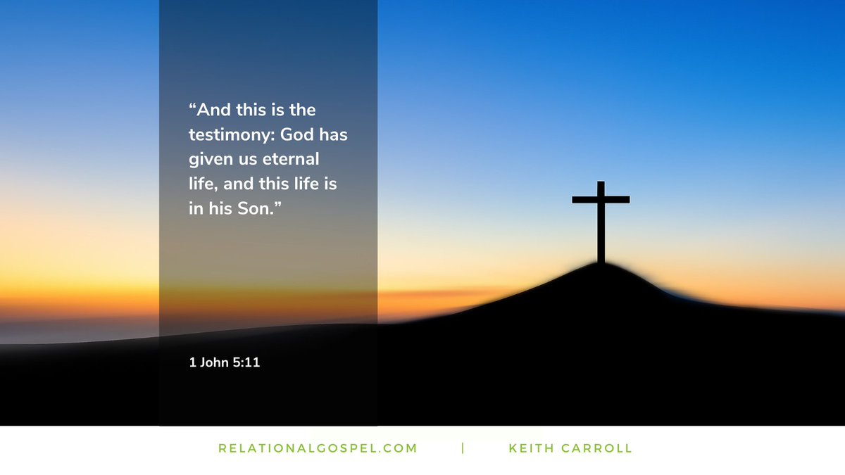 RelateToGod's tweet photo. “And this is the testimony: God has given us eternal life, and this life is in his Son.” 1 John 5:11

#Scripture#growclosertoGod #life #meaning #RelationalGospel #Bible https://t.co/ik1RjtskuD